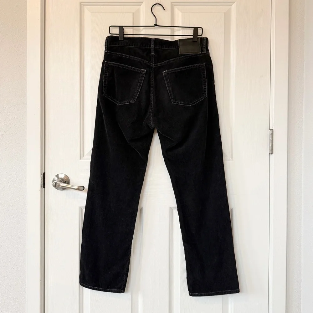 Acne Studios Men’s 1996 Straight Fit Stretch Corduroy Black Pants